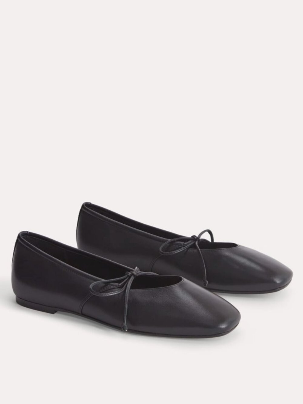 Everlane Leather Keyhole Flat in Black, Size 8.5